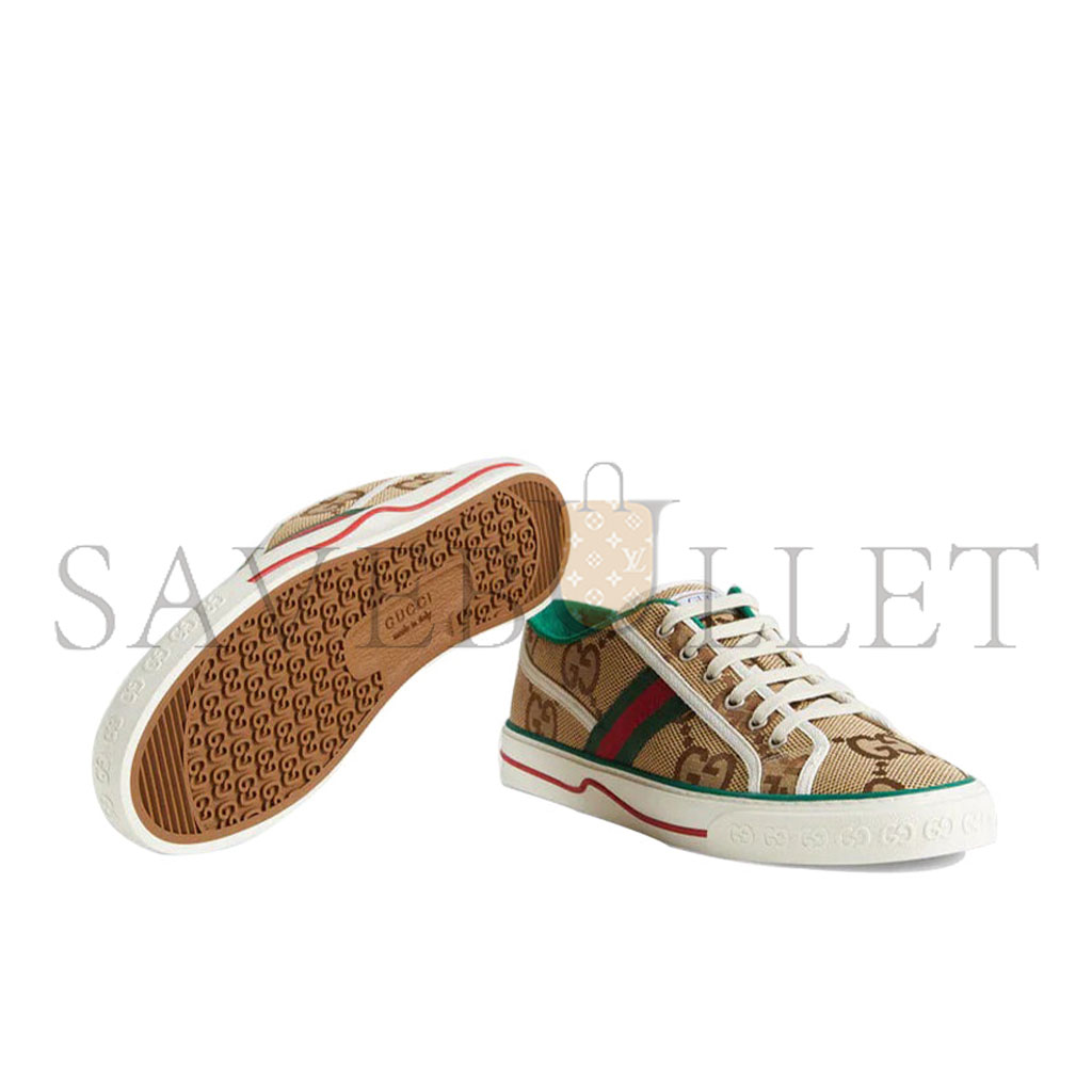 GUCCI TENNIS 1977 SHOES 'BEIGE RED GREEN' 677651